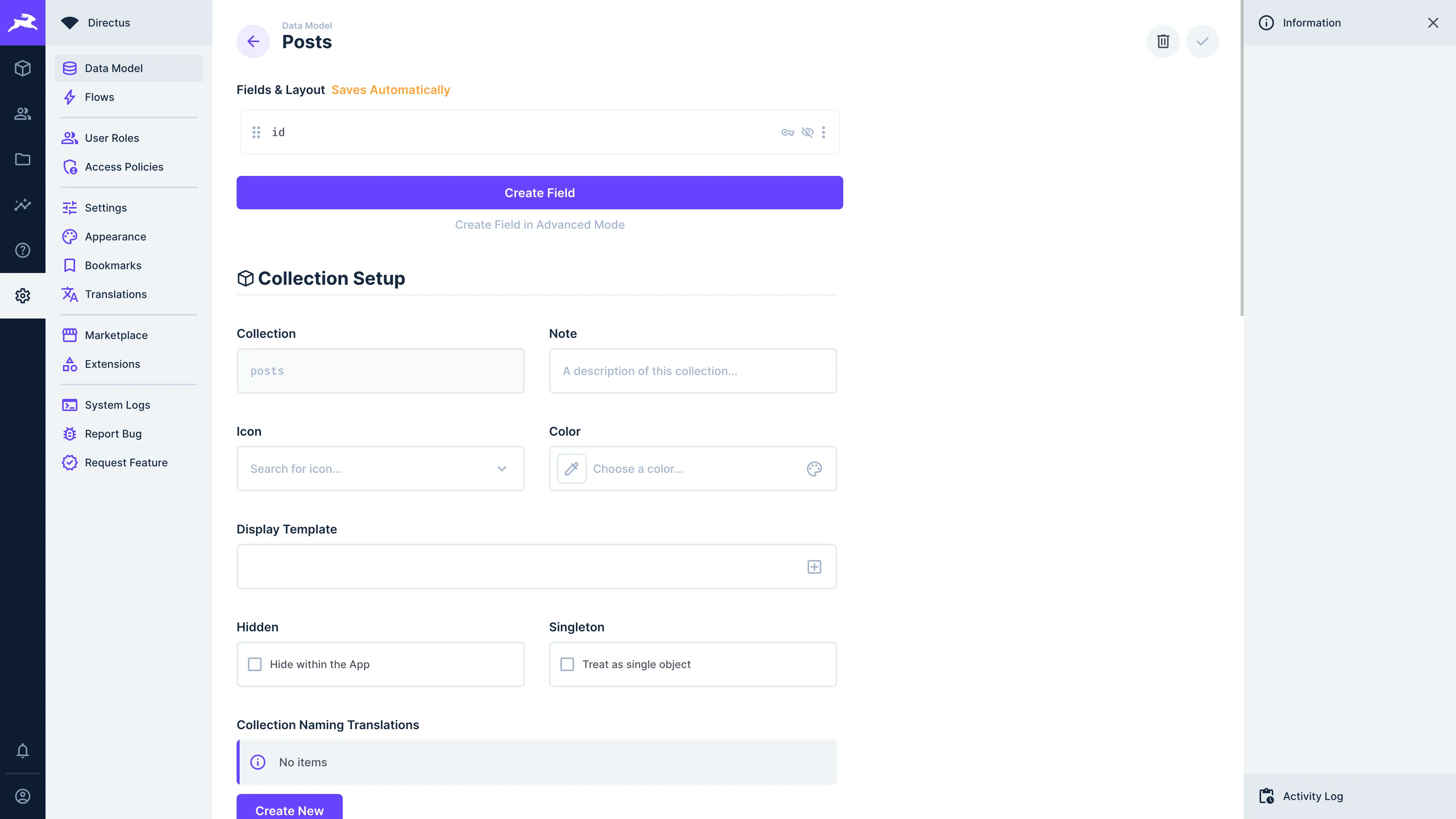 Creating a collection